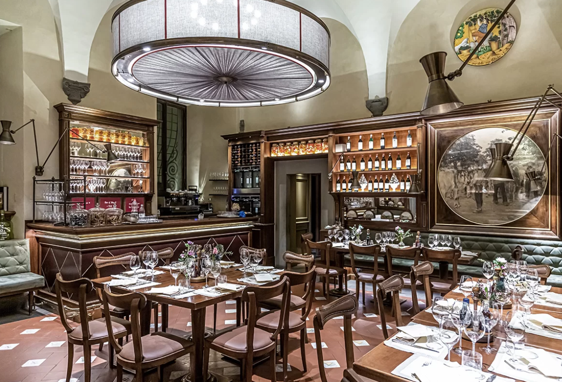 The interior of Cantinetta Antinori