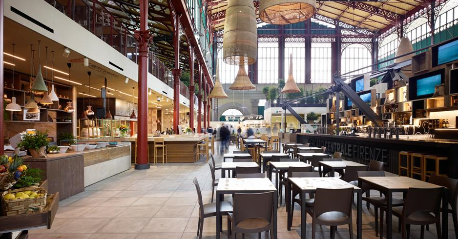 An interior shot of the Mercato Centrale.