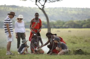 Inspirato members on a safari in Africa through Inspirato's exclusive vacation club.