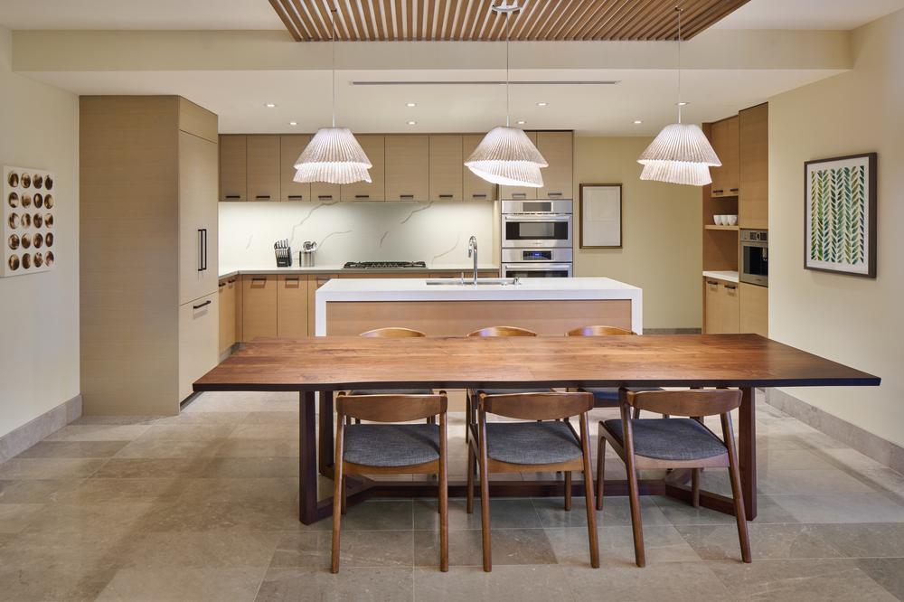 Sleek, contemporary kitchen at Lokahi, an Inspirato Andaz Maui villa at Andaz Maui at Wailea Resort.