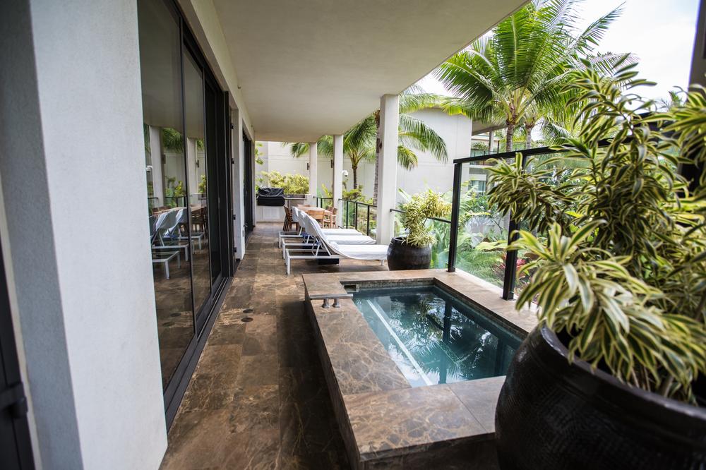 Private plunge pool at Maluhia, an Inspirato Andaz Maui villa at the Andaz Maui at Wailea Resort.
