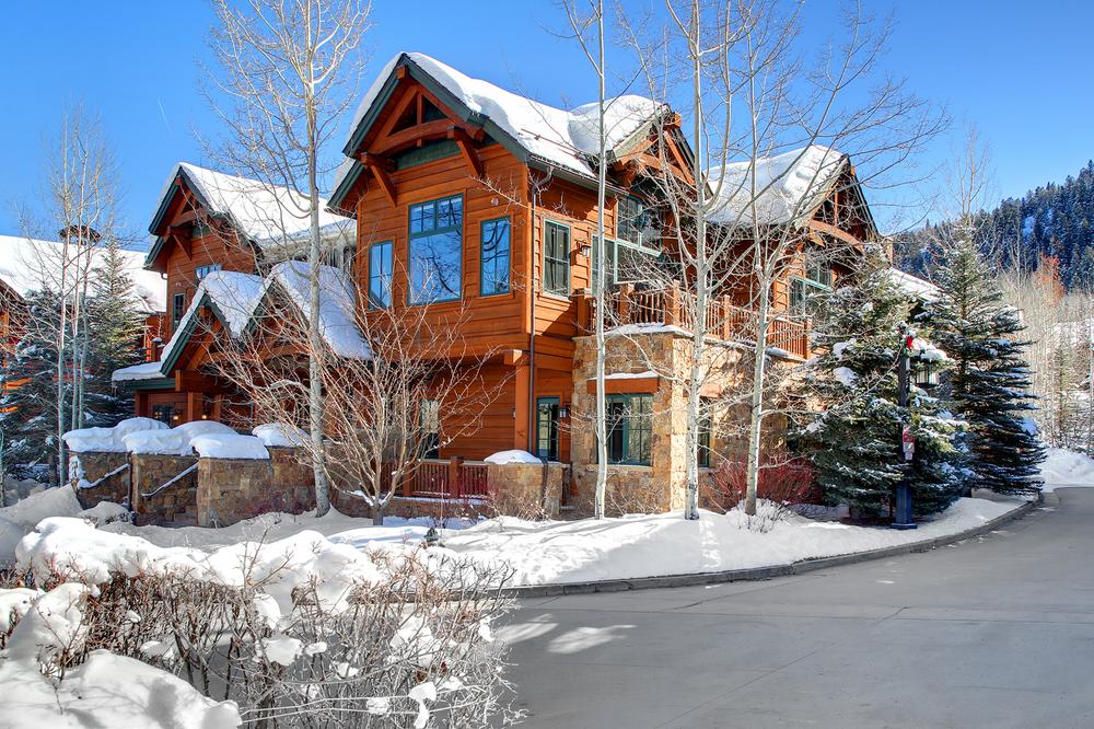 Maroon Creek home exterior during winter 