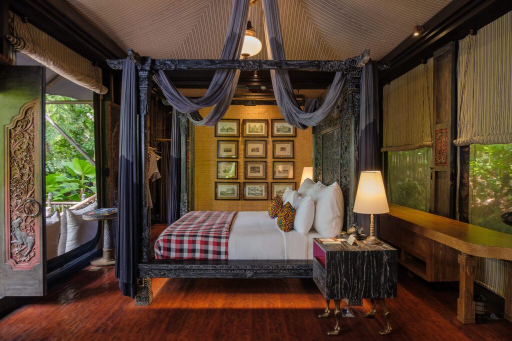 interior of a terrace tent at Capella Ubud, Bali, one of the world's best hotels