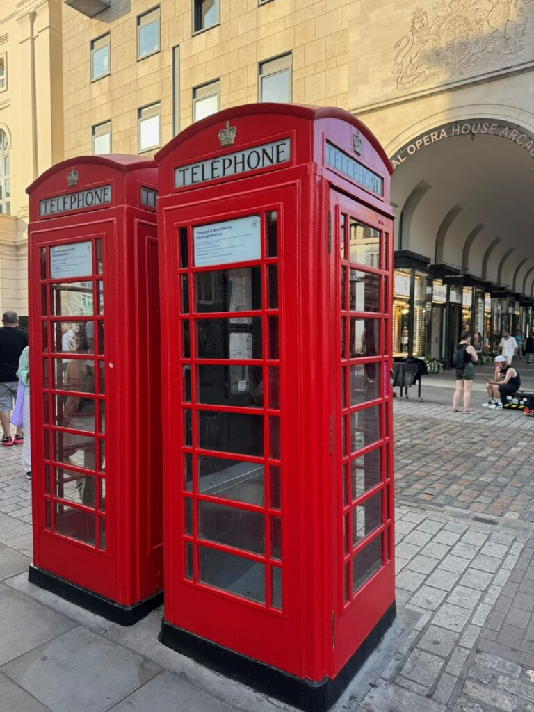 classic London phone booths
