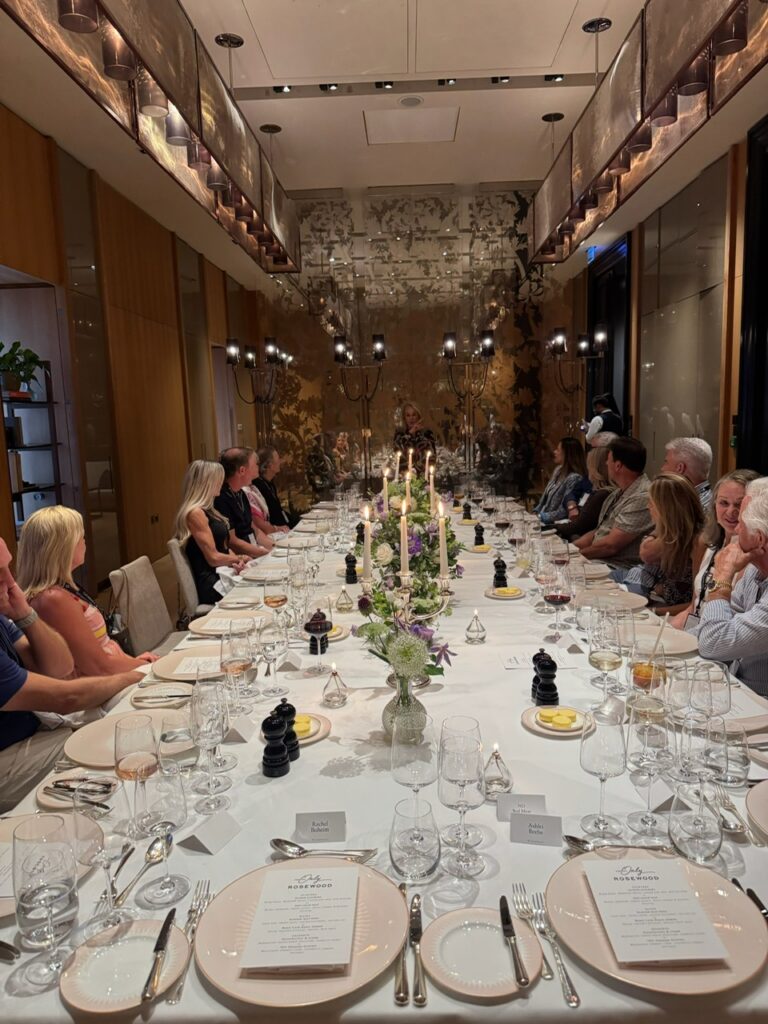Inspirato members gathered for a welcome dinner