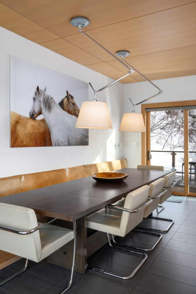 Dining room at Sugar Ridge, Steamboat Springs